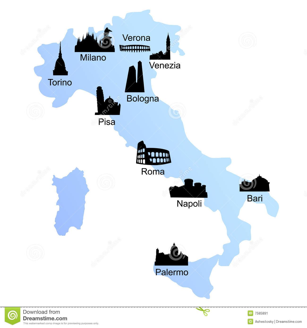 Italia Monumento Mapa Mapa De Italia Monumento Sur De Europa Europa